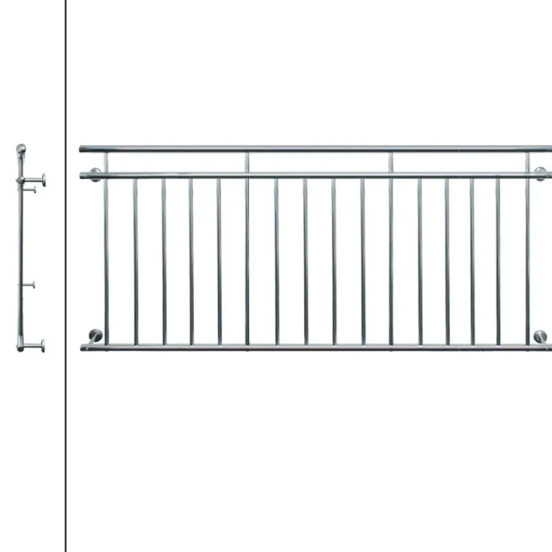 Französischer Balkon glänzend 90x225 cm mit 16 Füllstäben aus Edelstahl-ECD Germany Sale