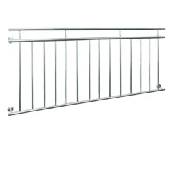 Französischer Balkon glänzend 184x90 cm mit 14 Füllstäben aus Edelstahl-ECD Germany