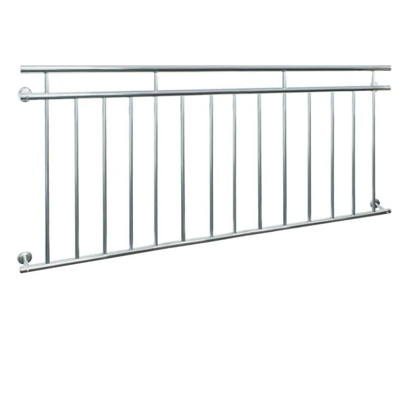 Französischer Balkon glänzend 184x90 cm mit 14 Füllstäben aus Edelstahl-ECD Germany