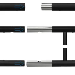 Französischer Balkon Schwarz 184x90 cm mit 14 Füllstäben aus pulverbeschichtetem Stahl-ECD Germany New