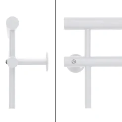 Französischer Balkon Weiß 90x225 cm mit 16 Füllstäben aus pulverbeschichtetem Stahl-ECD Germany Hot