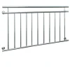 Französischer Balkon 90x156 cm glänzend mit 11 Füllstäben aus Edelstahl-ECD Germany Hot