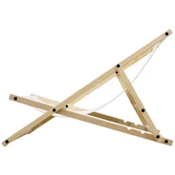 Gartenliege Holz 2er Set Beachstuhl klappbarer Strandstuhl Strandliege Campingliege Sonnenliege Beige Klappliegestuhl Relaxliege-ECD Germany Best