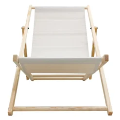 Gartenliege Holz 2er Set Beachstuhl klappbarer Strandstuhl Strandliege Campingliege Sonnenliege Beige Klappliegestuhl Relaxliege-ECD Germany Best