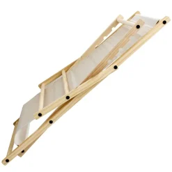 Gartenliege Holz 2er Set Beachstuhl klappbarer Strandstuhl Strandliege Campingliege Sonnenliege Beige Klappliegestuhl Relaxliege-ECD Germany Best