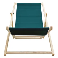 Gartenstuhl Strandliege Liegestuhl Sonnenliege Dunkelgrün aus Holz klappbar-ECD Germany