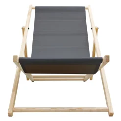 Gartenstuhl Strandliege Liegestuhl Sonnenliege Anthrazit aus Holz klappbar-ECD Germany Online