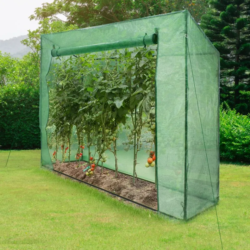 Gewächshaus mit Gitternetzfolie und Tür 200x79x168 cm Grün-ECD Germany Sale