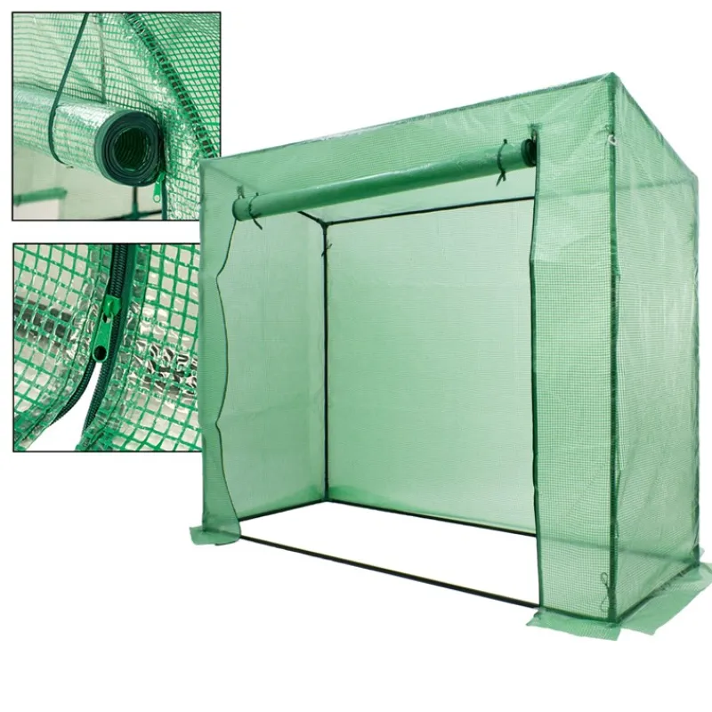 Gewächshaus mit Gitternetzfolie und Tür 200x79x168 cm Grün-ECD Germany Sale