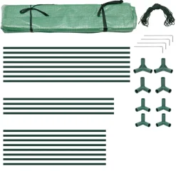 Gewächshaus mit Gitternetzfolie und Tür 200x79x168 cm Grün-ECD Germany Sale