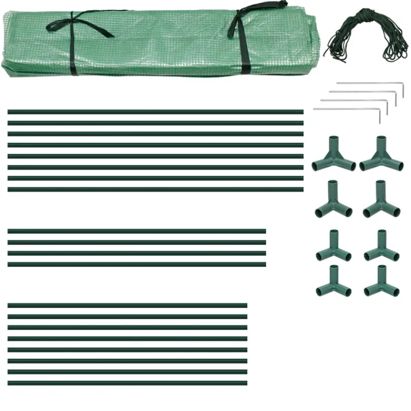 Gewächshaus mit Gitternetzfolie und Tür 200x79x168 cm Grün-ECD Germany Sale