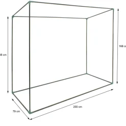 Gewächshaus mit Gitternetzfolie und Tür 200x79x168 cm Grün-ECD Germany Sale