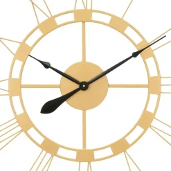 Große Wanduhr Ø 85 cm Altgold aus Eisen mit römischen Ziffern WOMO-Design-ECD Germany Sale