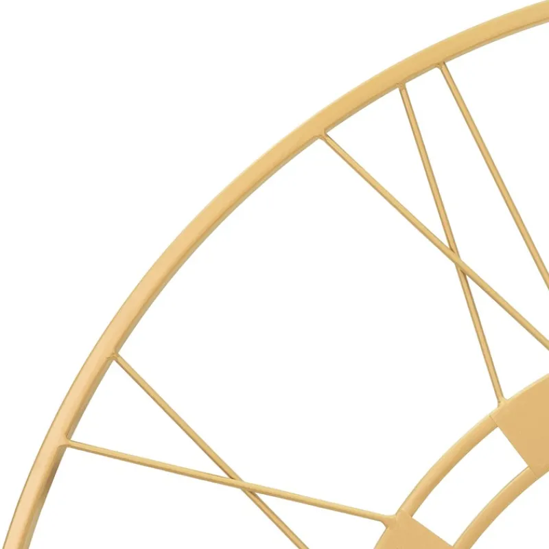 Große Wanduhr Ø 85 cm Altgold aus Eisen mit römischen Ziffern WOMO-Design-ECD Germany Sale