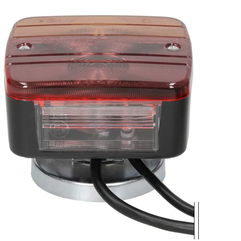 Halogen Anhänger Rückleuchten mit Magneten 12V verkabelt mit 7-poligem Stecker-ECD Germany Discount