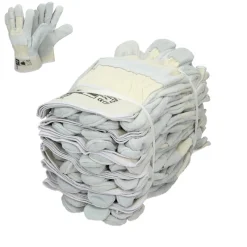 Handschuhe Rindspaltleder Natur L 12 Paar-ECD Germany Outlet