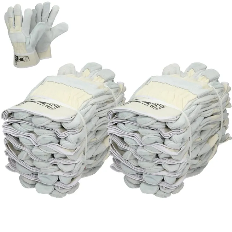 Handschuhe Rindspaltleder Natur L 24 Paar-ECD Germany Online