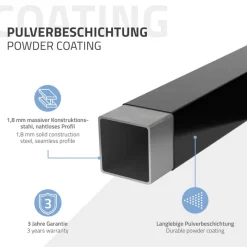 Handtuchhalter selbstklebend ohne Bohren 62 cm Schwarz aus Stahl ML-Design-ECD Germany Sale