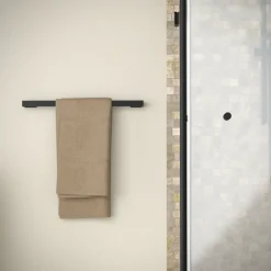 Handtuchhalter selbstklebend ohne Bohren 62 cm Schwarz aus Stahl ML-Design-ECD Germany Sale