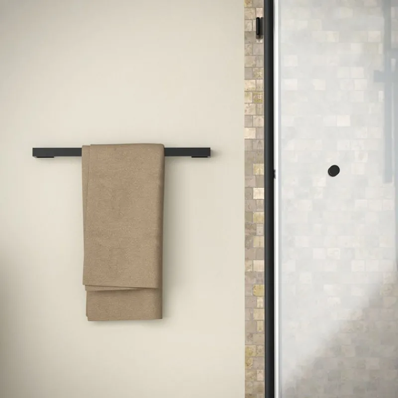 Handtuchhalter selbstklebend ohne Bohren 62 cm Schwarz aus Stahl ML-Design-ECD Germany Sale