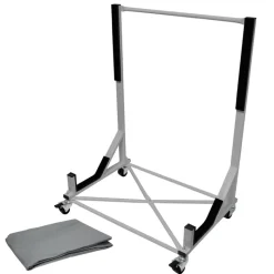 Hardtopständer mit 4 feststellbaren Rollen Silber aus Stahl und Hardtop Cover-ECD Germany Best