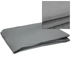 Hardtopständer mit 4 feststellbaren Rollen Weiß aus Stahl und Hardtop Cover-ECD Germany Discount