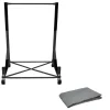 Hardtopständer mit 4 feststellbaren Rollen Schwarz aus Stahl und Hardtop Cover-ECD Germany Best