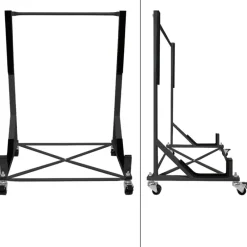 Hardtopständer mit 4 feststellbaren Rollen Schwarz aus Stahl und Hardtop Cover-ECD Germany Best