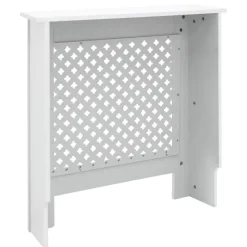 Heizkörperverkleidung mit Raute 78x19x82 cm Weiß aus MDF-ECD Germany Best