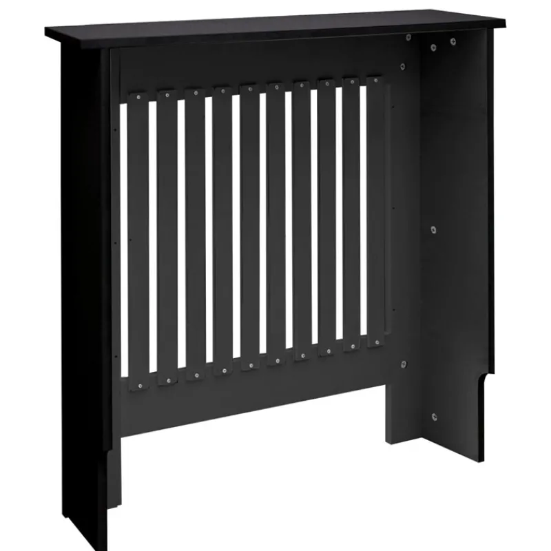 Heizkörperverkleidung 78x19x82 cm Landhaus Schwarz aus MDF-ECD Germany New