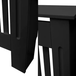 Heizkörperverkleidung 78x19x82 cm Landhaus Schwarz aus MDF-ECD Germany New