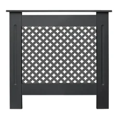 Heizkörperverkleidung 78x19x82 cm Raute Anthrazit aus MDF ML-Design-ECD Germany Discount