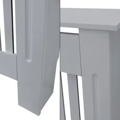 Heizkörperverkleidung 112x19x82 cm Landhaus Grau aus MDF ML-Design-ECD Germany Outlet