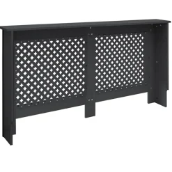 Heizkörperverkleidung 152x19x82 cm Raute Anthrazit aus MDF ML-Design-ECD Germany Discount