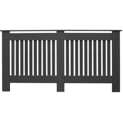 Heizkörperverkleidung 152x19x82 cm Landhaus Anthrazit aus MDF ML-Design-ECD Germany Clearance