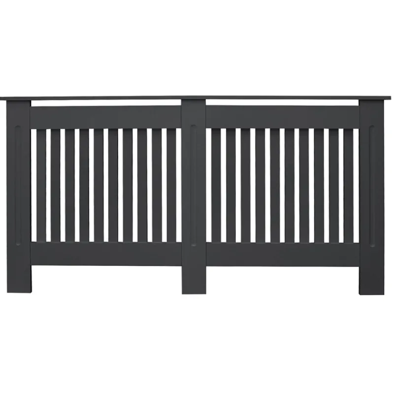 Heizkörperverkleidung 152x19x82 cm Landhaus Anthrazit aus MDF ML-Design-ECD Germany Clearance