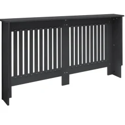 Heizkörperverkleidung 152x19x82 cm Landhaus Anthrazit aus MDF ML-Design-ECD Germany Clearance