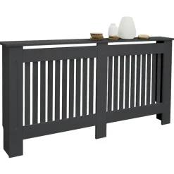 Heizkörperverkleidung 152x19x82 cm Landhaus Anthrazit aus MDF ML-Design-ECD Germany Clearance