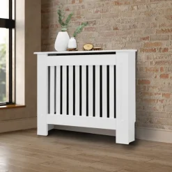 Heizkörperverkleidung 78x19x82 cm Weiß aus MDF-ECD Germany New