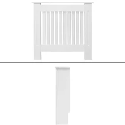 Heizkörperverkleidung 78x19x82 cm Weiß aus MDF-ECD Germany New