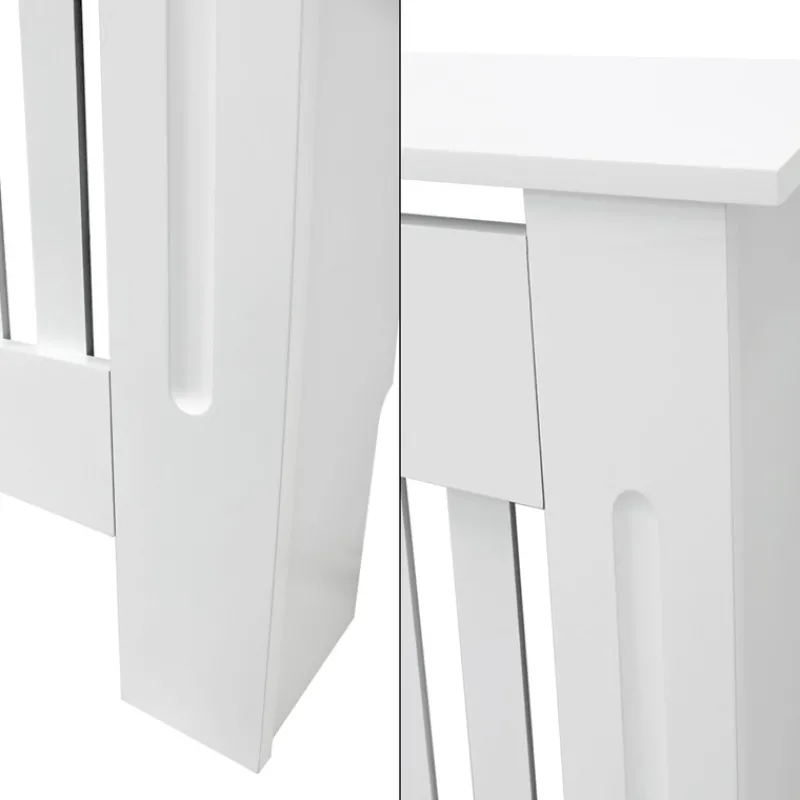 Heizkörperverkleidung 78x19x82 cm Weiß aus MDF-ECD Germany New