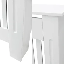 Heizkörperverkleidung 112x19x82 cm Landhaus Weiß aus MDF-ECD Germany Online