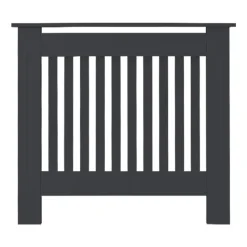 Heizkörperverkleidung 78x19x82 cm Landhaus Anthrazit aus MDF ML-Design-ECD Germany