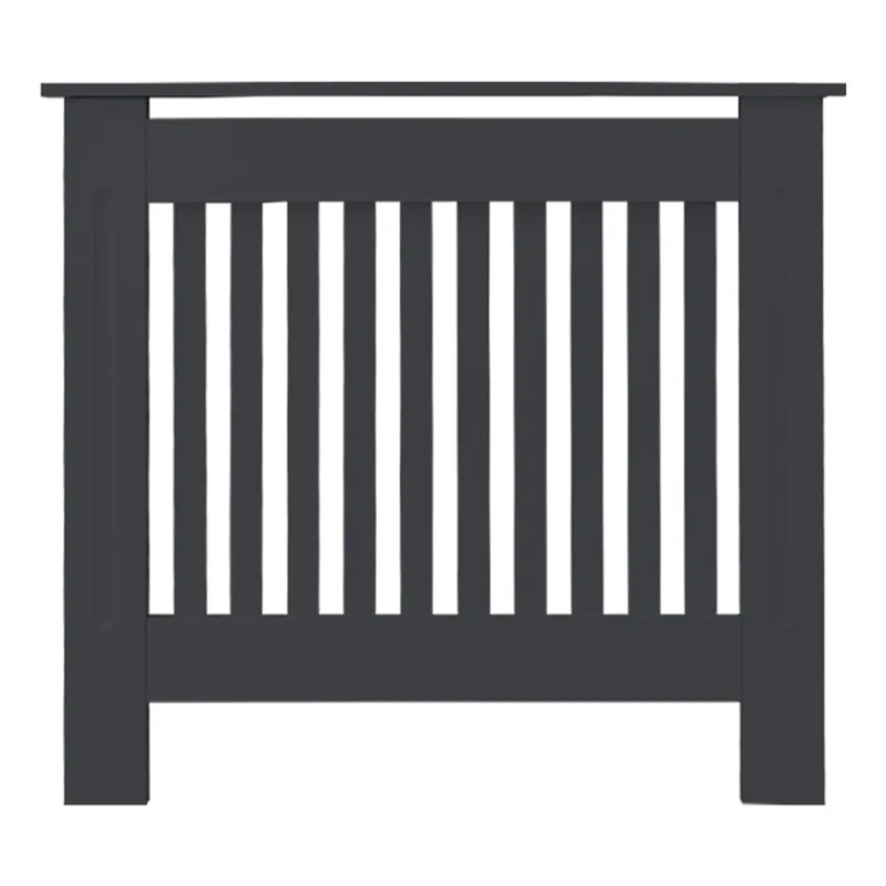 Heizkörperverkleidung 78x19x82 cm Landhaus Anthrazit aus MDF ML-Design-ECD Germany