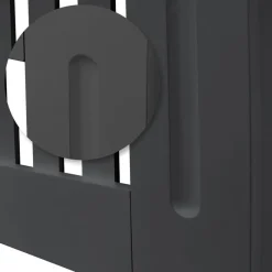 Heizkörperverkleidung 78x19x82 cm Landhaus Anthrazit aus MDF ML-Design-ECD Germany