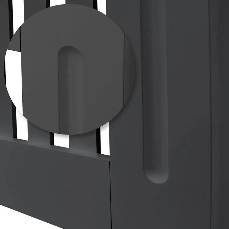 Heizkörperverkleidung 78x19x82 cm Landhaus Anthrazit aus MDF ML-Design-ECD Germany