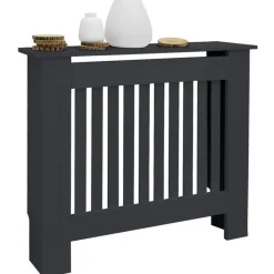 Heizkörperverkleidung 78x19x82 cm Landhaus Anthrazit aus MDF ML-Design-ECD Germany