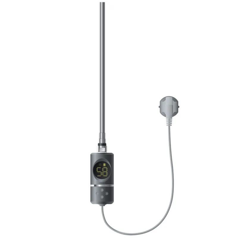 Heizstab 300W Anthrazit mit Thermostat und LCD Bildschirm LuxeBath-ECD Germany New