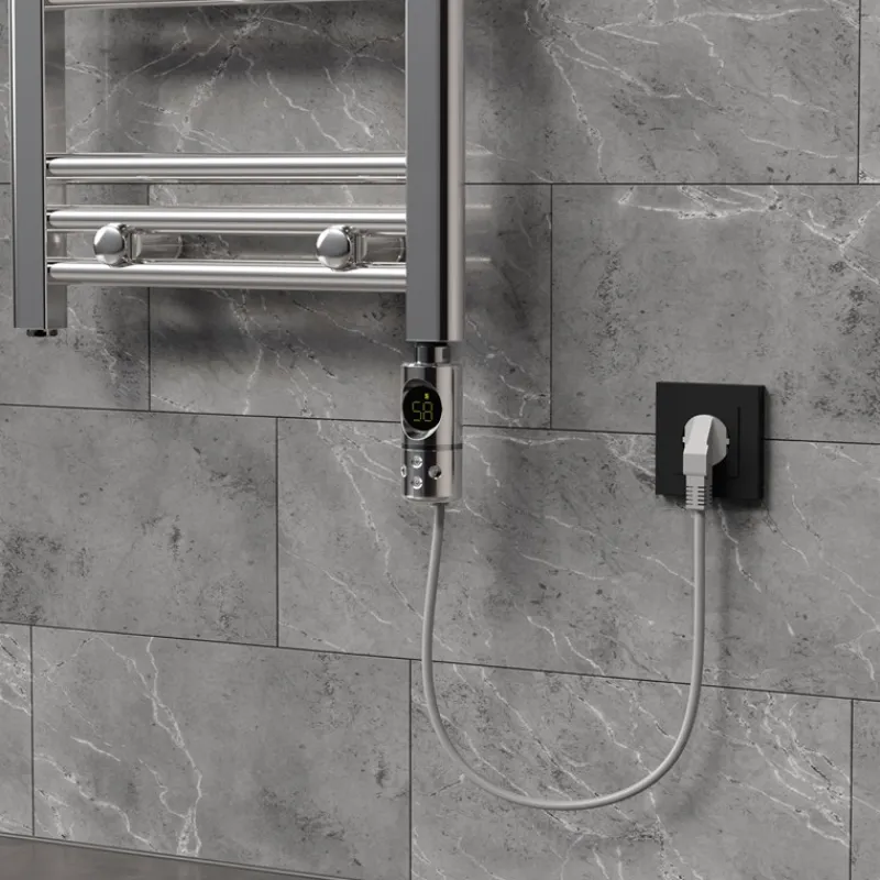 Heizstab 900W Chrome mit Thermostat und LCD Bildschirm LuxeBath-ECD Germany Hot