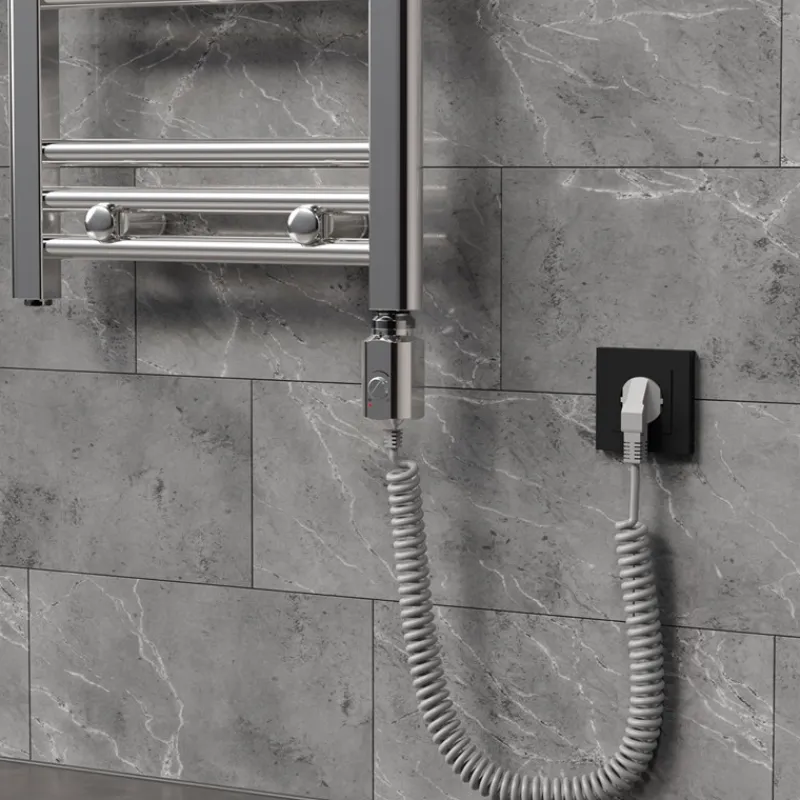 Heizstab 900W Chrome mit Thermostat für Badheizkörper LuxeBath-ECD Germany Hot